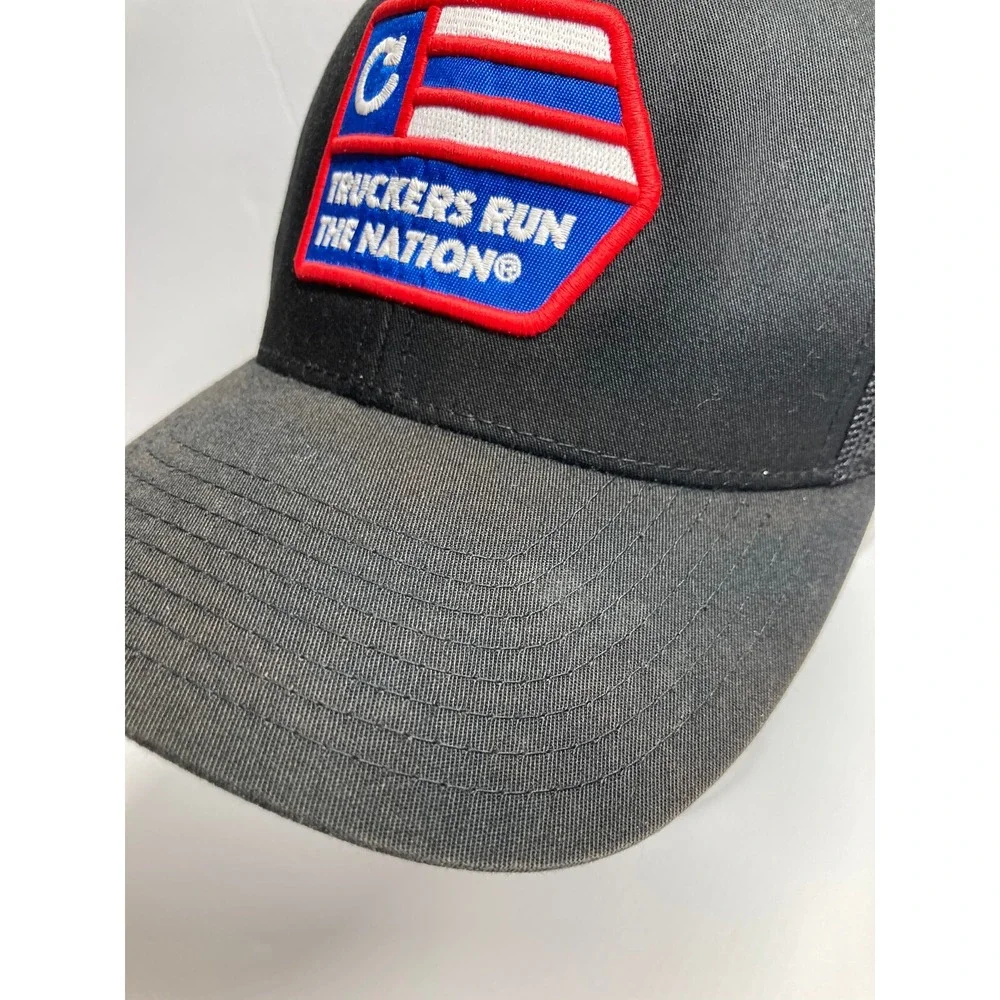 Truckers Run the Nation Adult Cap Hat‎ Black Patch Mesh Snapback Adjustable